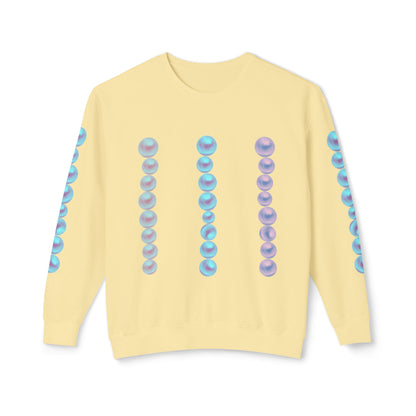 Posh Pearls© Deluxe American Made Comfort Relaxed Premium Cotton Lightweight Crewneck Sweatshirt Unisex