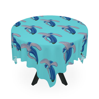 Banana Blue© Limited Edition Pop Deluxe Design Posh Soft And Light Tablecloth In Poolside B. Hills Resort Blue