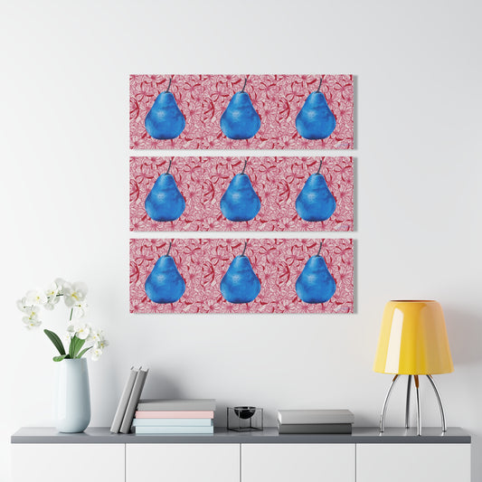 Pear Blue© By Artist Gib Robbie Iconic Acrylic Prints (Triptych) SUPPORTS LOCAL ARTIST DIRECTLY