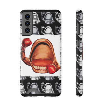 Power Punch© Limited Edition Slim Lightweight DuraFlex© Safe Impact Resistant Phone Case With Card Holder Compatible with iPhone 13, and Samsung Galaxy S21, S22 models