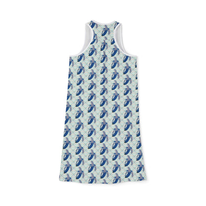 Banana Blue© Women's Deluxe All Day Super Soft Comfort Active Flex Easy Care Racerback Dress In Walk In The Park