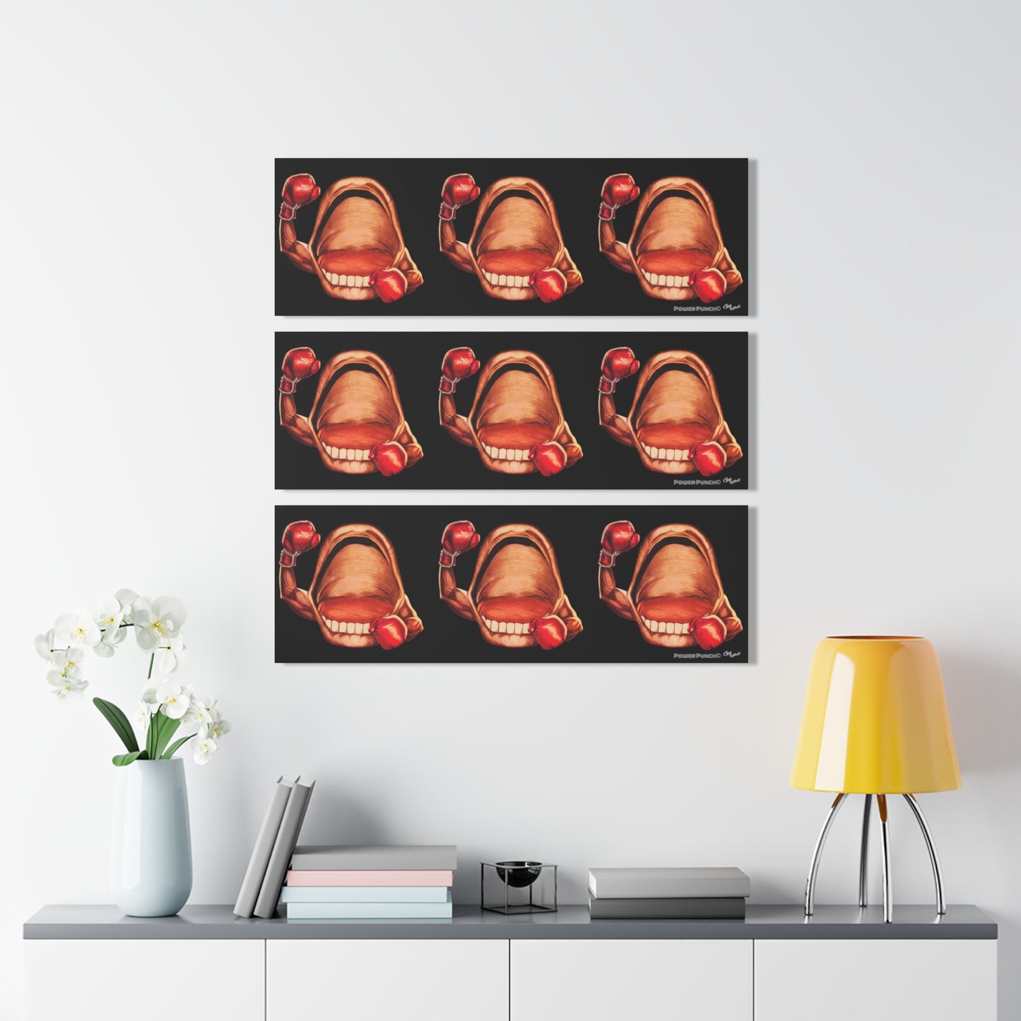 Power Punch© By Artist Gib Robbie Iconic Acrylic Prints (Triptych) SUPPORTS LOCAL ARTIST DIRECTLY