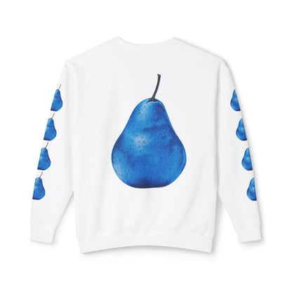 Pear Blue© Deluxe American Made Comfort Relaxed Premium Cotton Lightweight Crewneck Sweatshirt Unisex