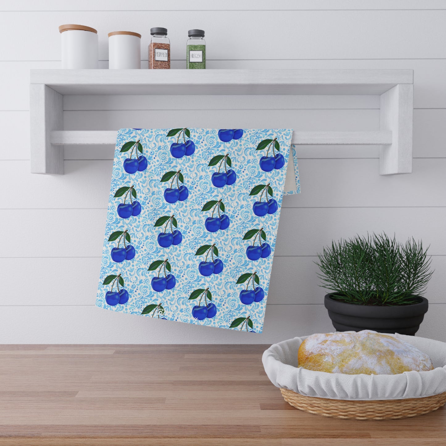 Blue Cherry© Limited Edition Soft Touch Kitchen Towel