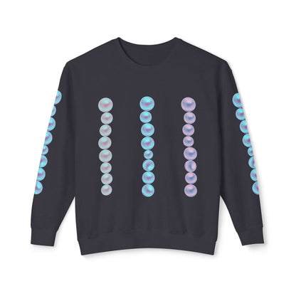 Posh Pearls© Deluxe American Made Comfort Relaxed Premium Cotton Lightweight Crewneck Sweatshirt Unisex