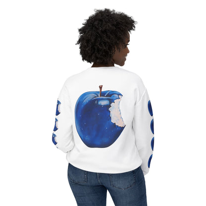 Apple Blue© Deluxe American Made Comfort Relaxed Premium Cotton Lightweight Crewneck Sweatshirt Unisex