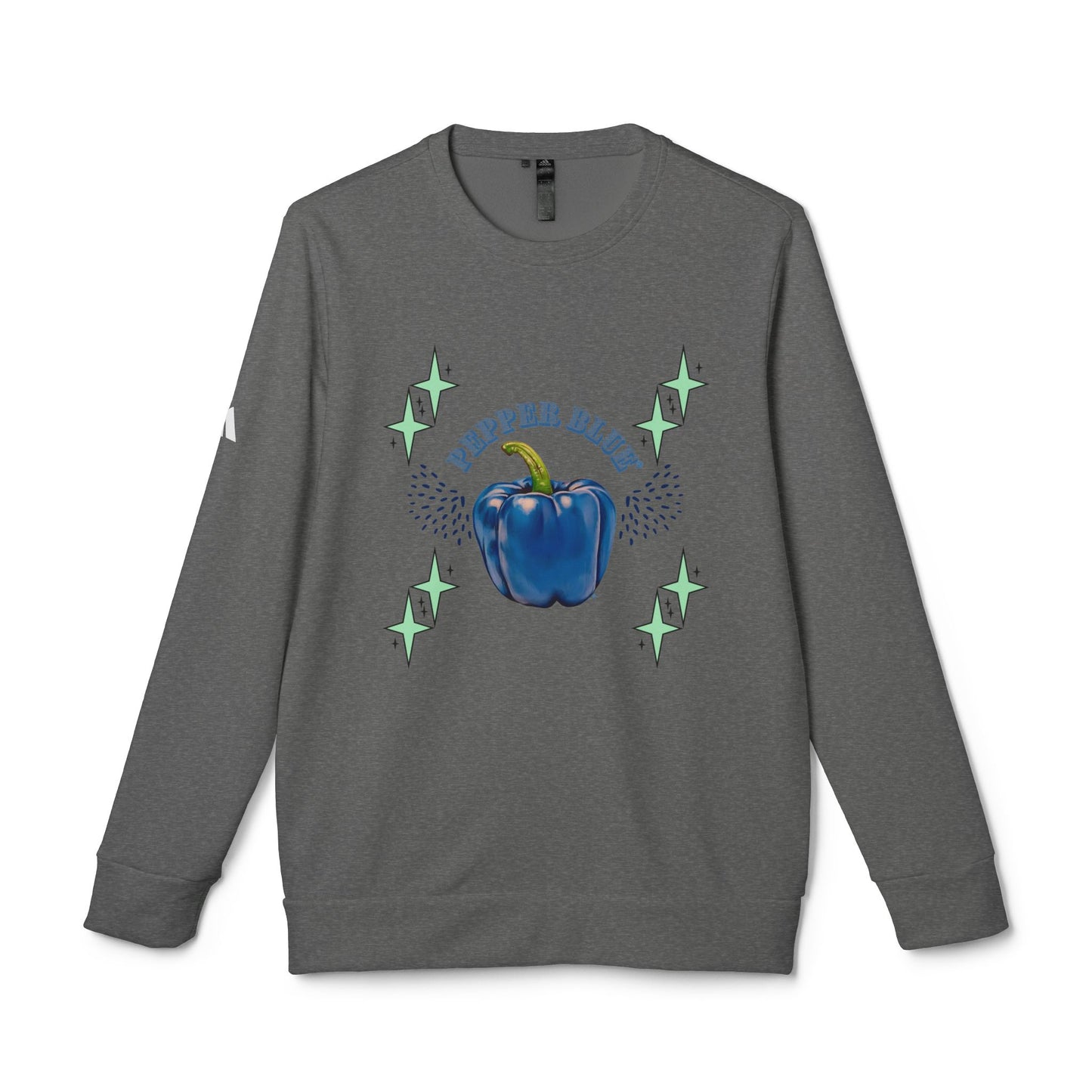 Pepper Blue© Luxturnal© Adidas® Limited Unisex Super Soft Deluxe Cozy Fleece Crewneck Sweatshirt In Pepper Is Better