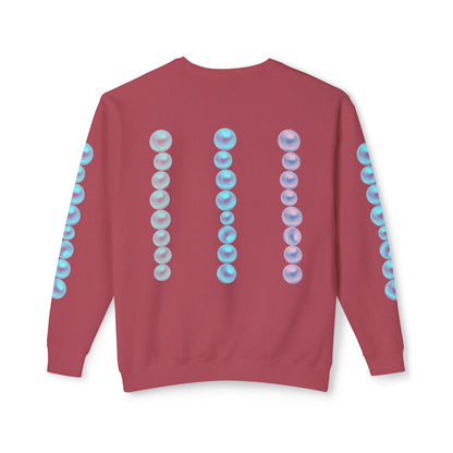 Posh Pearls© Deluxe American Made Comfort Relaxed Premium Cotton Lightweight Crewneck Sweatshirt Unisex