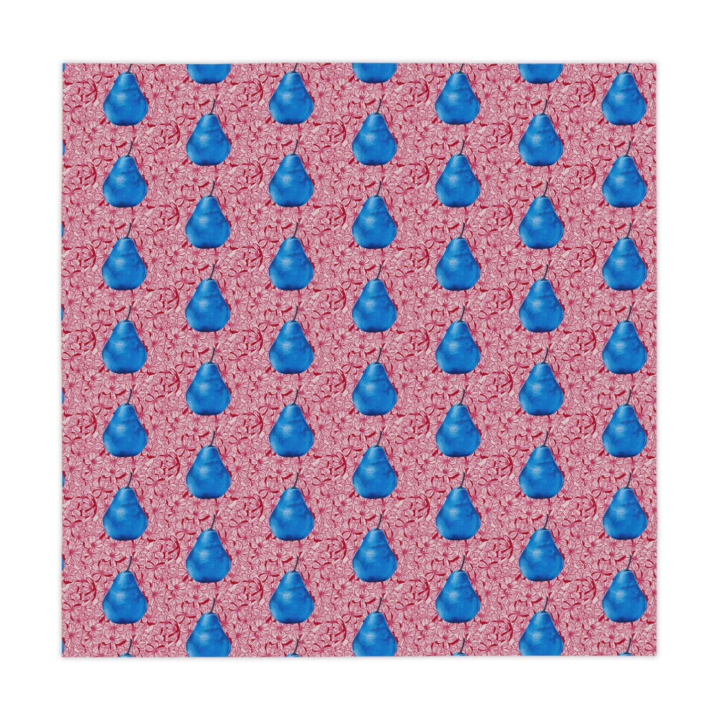 Pear Blue© Limited Edition Pop Deluxe Design Posh Soft And Light Tablecloth In Red White And Pearfect