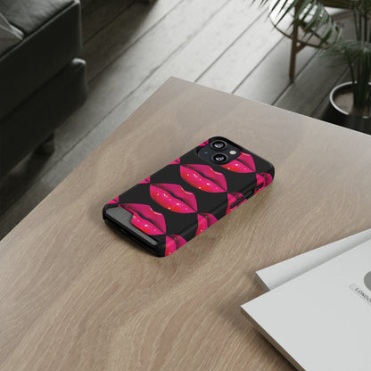 Lip Drip© Limited Edition Slim Lightweight DuraFlex© Safe Impact Resistant Phone Case With Card Holder Compatible with iPhone 13, and Samsung Galaxy S21, S22 models