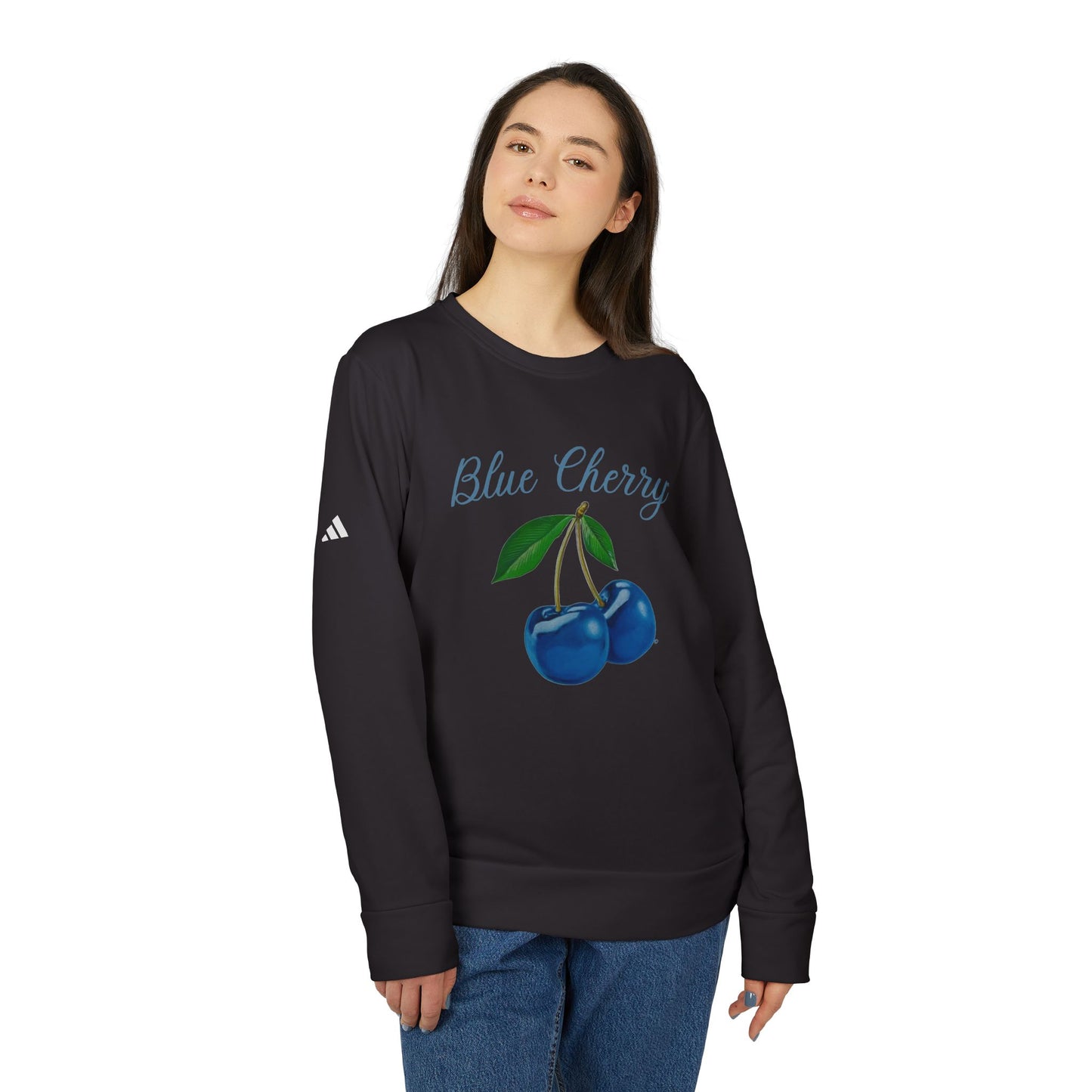 Blue Cherry© Luxturnal© Adidas® Unisex Super Soft Deluxe Cozy Fleece Crewneck Sweatshirt