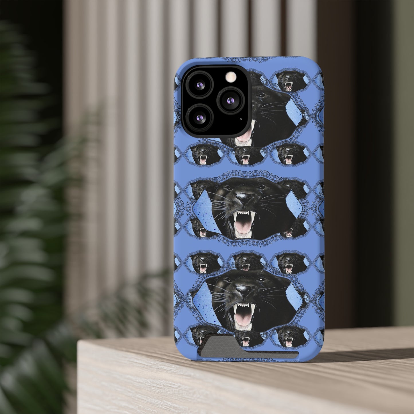 Panther Roar© Limited Edition Slim Lightweight DuraFlex© Safe Impact Resistant Phone Case With Card Holder Compatible with iPhone 13, and Samsung Galaxy S21, S22 models