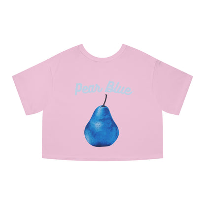 Pear Blue© Deluxe Premium 100% Cotton Champion Women's Heritage Super Soft Town And Country Cropped T-Shirt