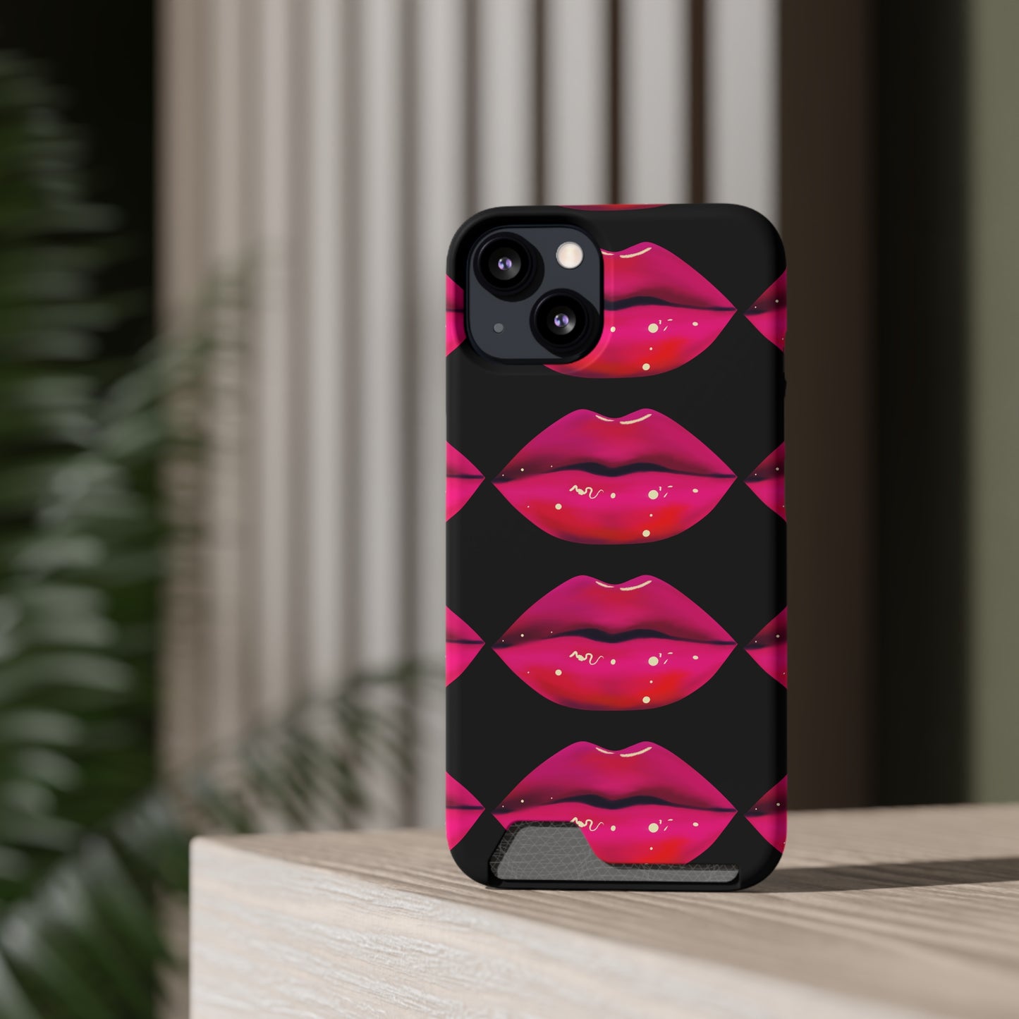 Lip Drip© Limited Edition Slim Lightweight DuraFlex© Safe Impact Resistant Phone Case With Card Holder Compatible with iPhone 13, and Samsung Galaxy S21, S22 models