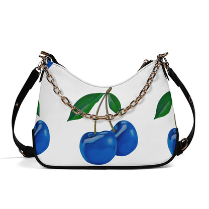 Blue Cherry© Lady Euro Soft PU Cross-body Bag With Chain Decoration