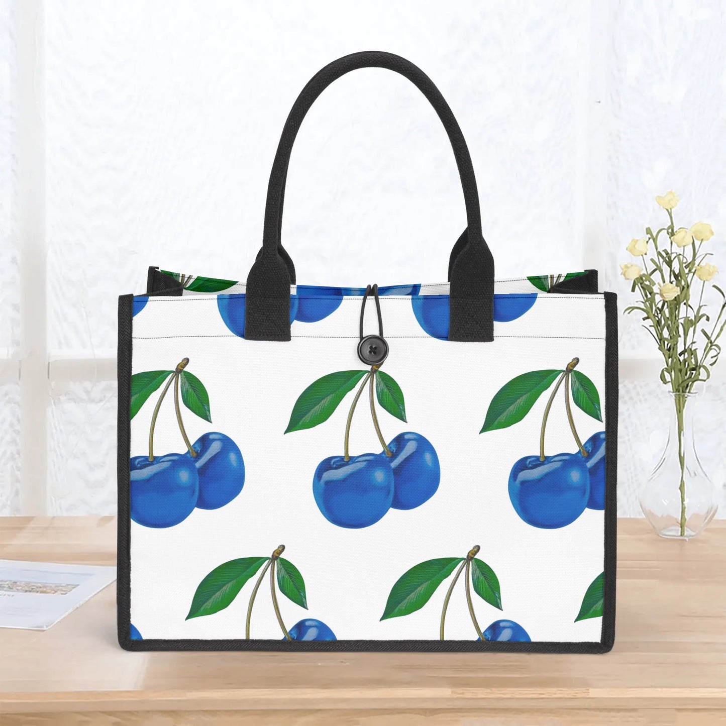 Blue Cherry© Premium Canvas Tote Bag（3 layers）