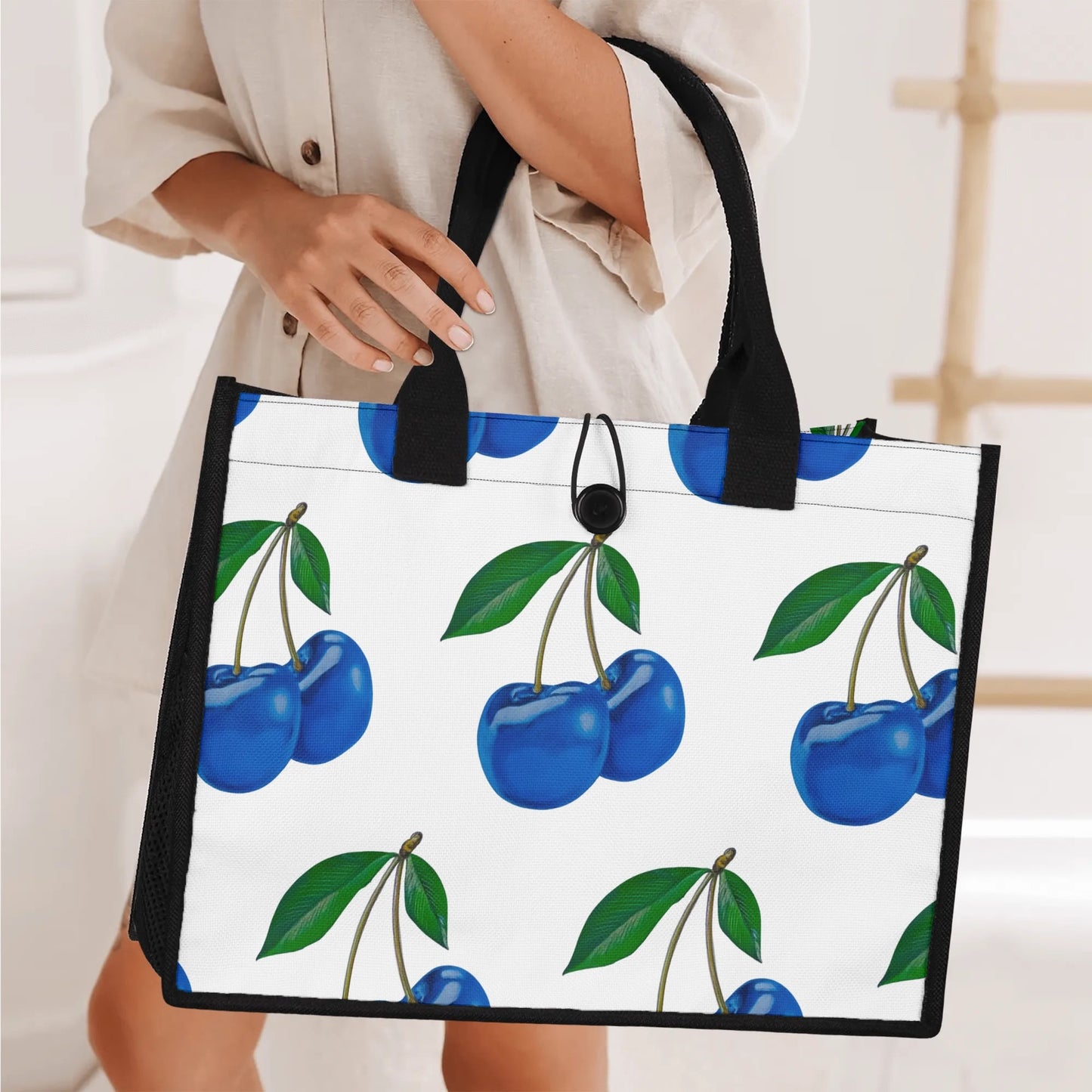 Blue Cherry© Premium Canvas Tote Bag（3 layers）