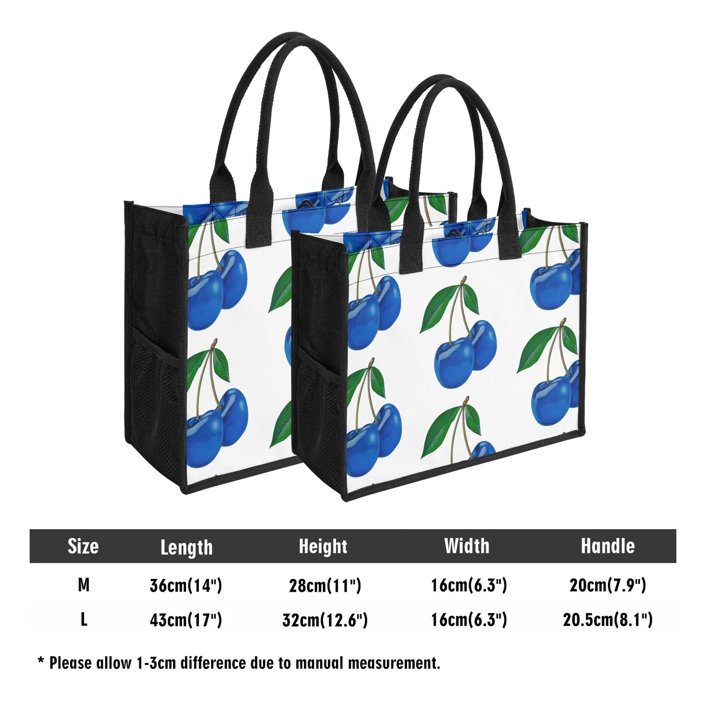 Blue Cherry© Premium Canvas Tote Bag（3 layers）