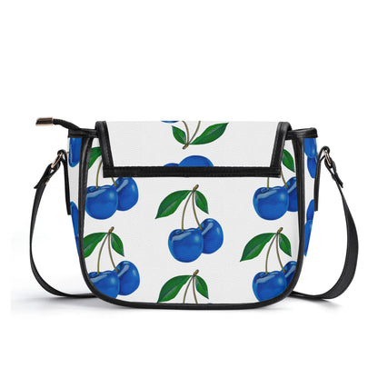 Blue Cherry© New Version PU Leather Saddle Bag