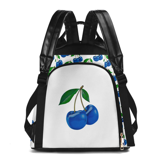 Blue Cherry© New Travel PU Daypack Anti-theft Backpack