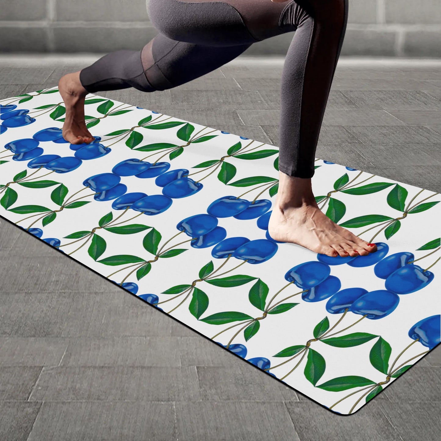 Blue Cherry© 4mm Rubber Yoga Mat