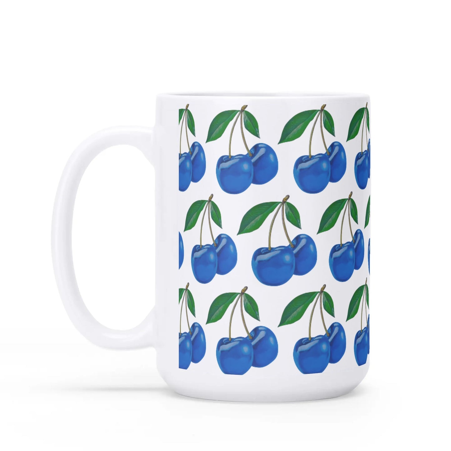 Blue Cherry© White Glossy Mug (15 oz)