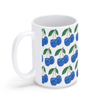 Blue Cherry© White Glossy Mug (15 oz)