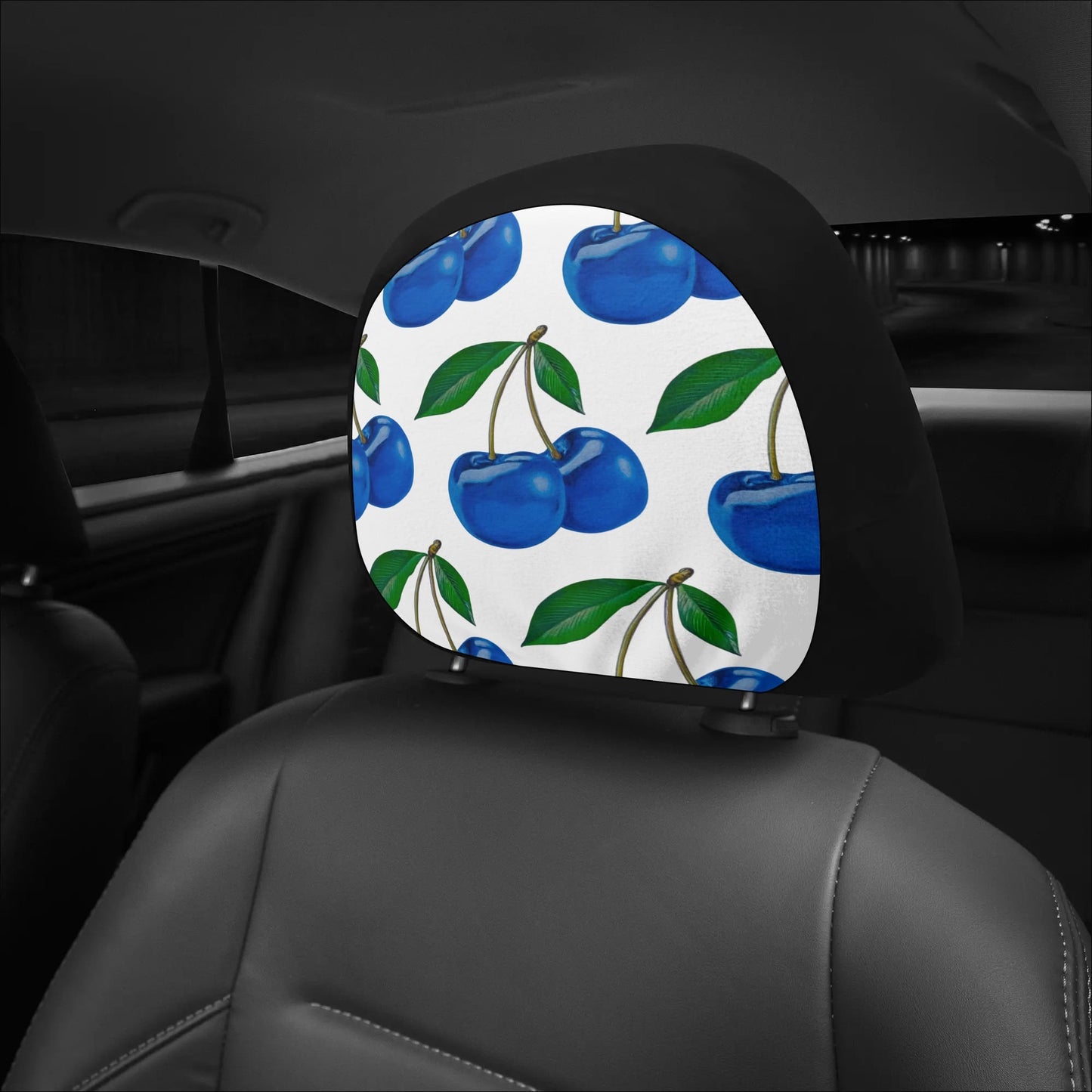 Blue Cherry© Car Headrest Covers