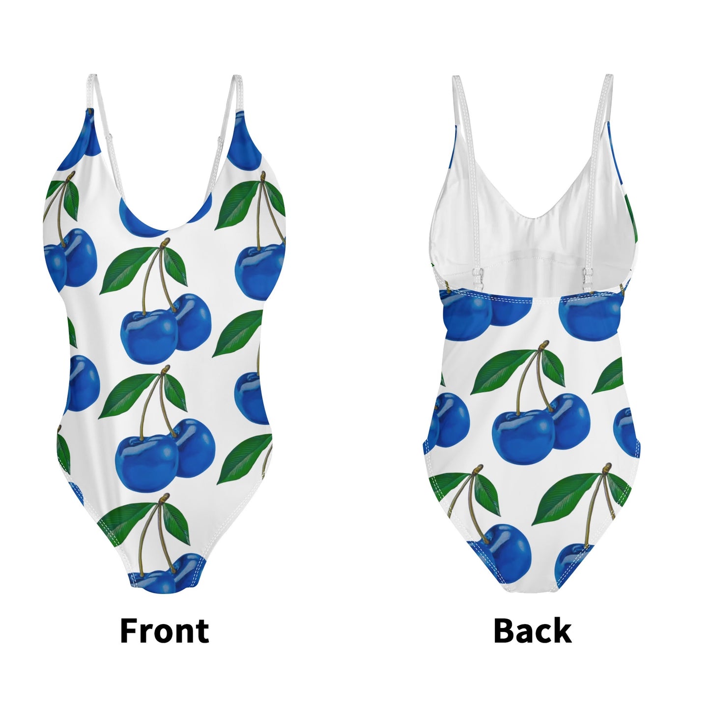 Blue Cherry© Its In Women’s One Piece V-neck Low Back Swimsuit Bathing Suit Bikini