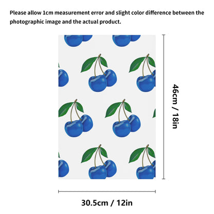 Blue Cherry© Satin Garden Flag Banner 12X18 In