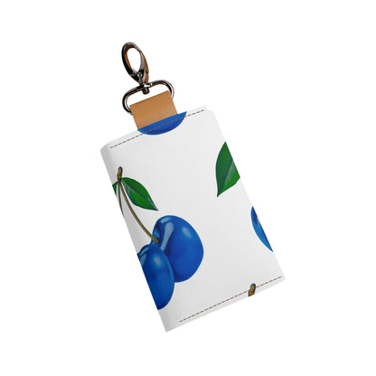 Blue Cherry© Fine Italian Fashion PU Leather Custom KeyChain Purse