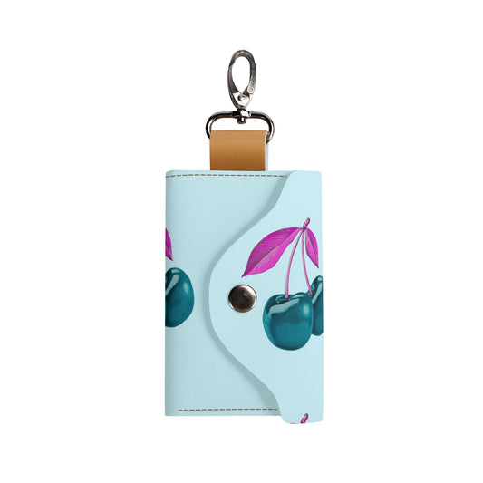 Blue Cherry© Limited Edition Pop Fashion PU Leather Custom KeyChain Purse