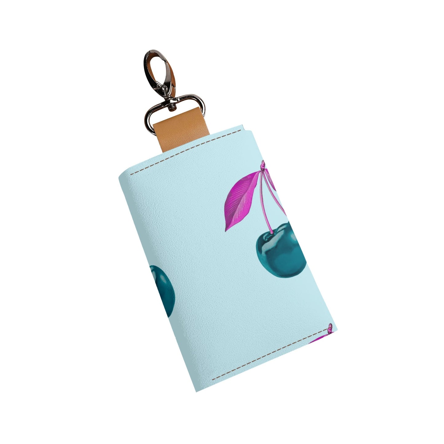 Blue Cherry© Limited Edition Pop Fashion PU Leather Custom KeyChain Purse