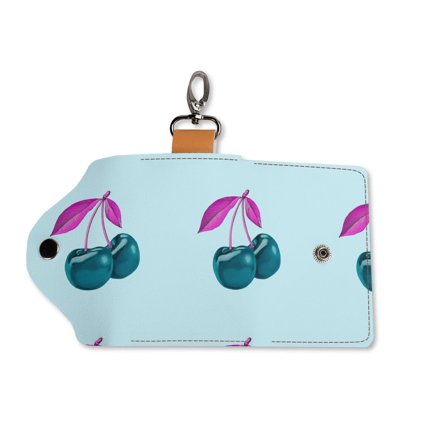 Blue Cherry© Limited Edition Pop Fashion PU Leather Custom KeyChain Purse