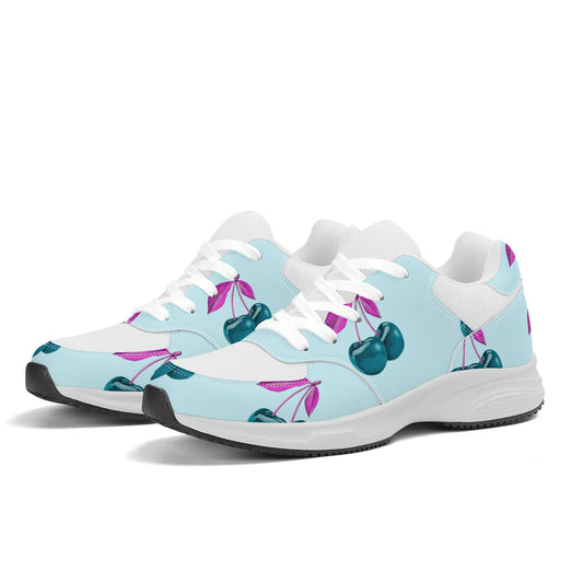 Blue Cherry© Limited Edition Pop Adult Lightweight Brand Low Top Mesh and PU Platform Athletic Shoes