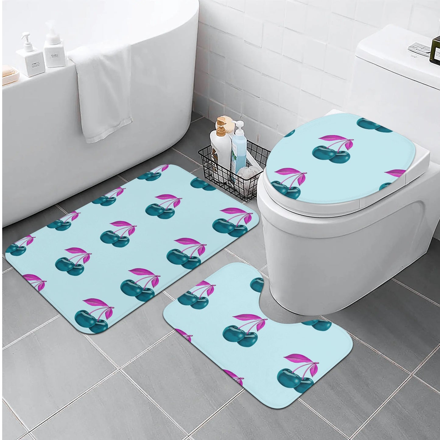 Blue Cherry© Limited Edition Pop Bathroom Toilet Set