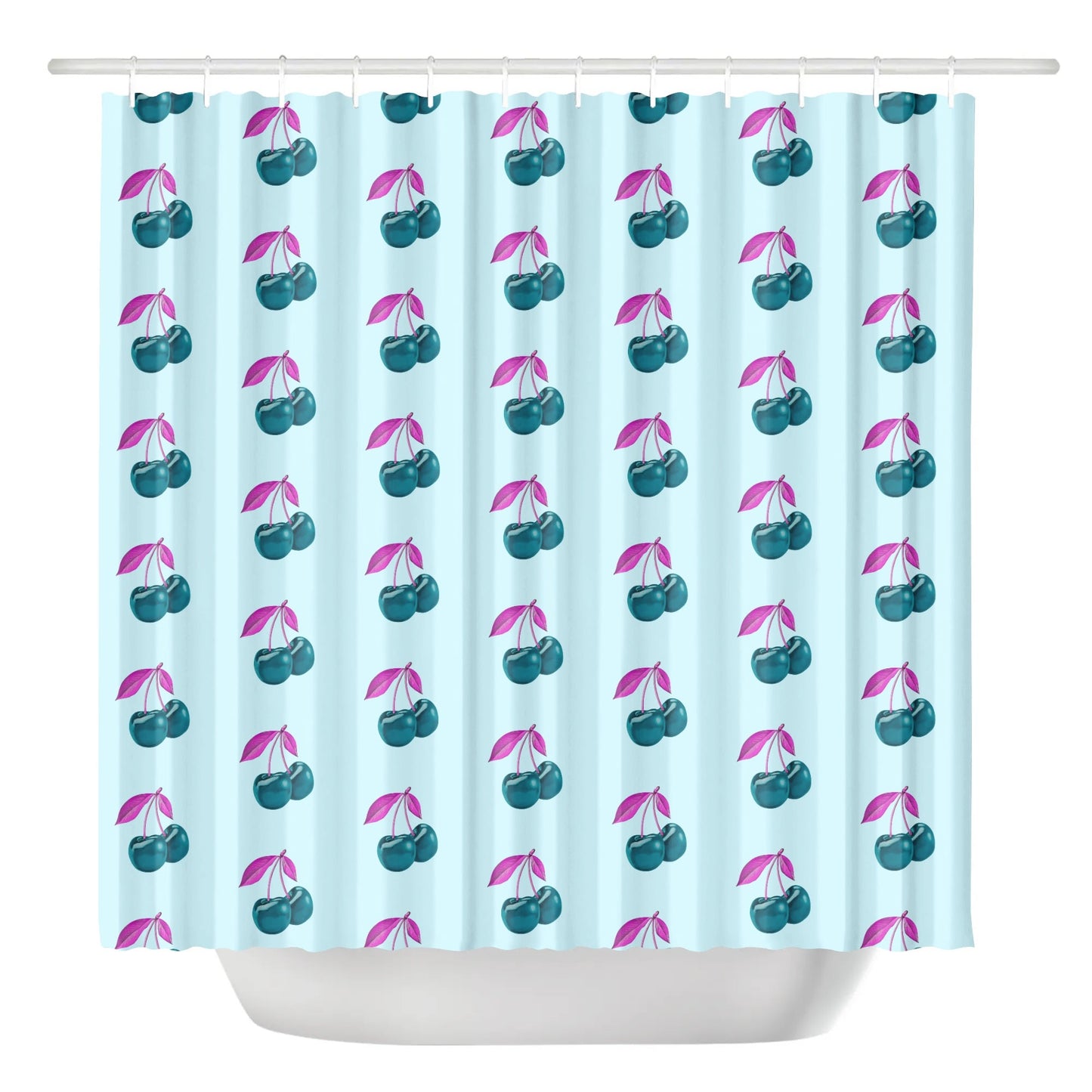 Blue Cherry© Limited Edition Pop Shower Curtain