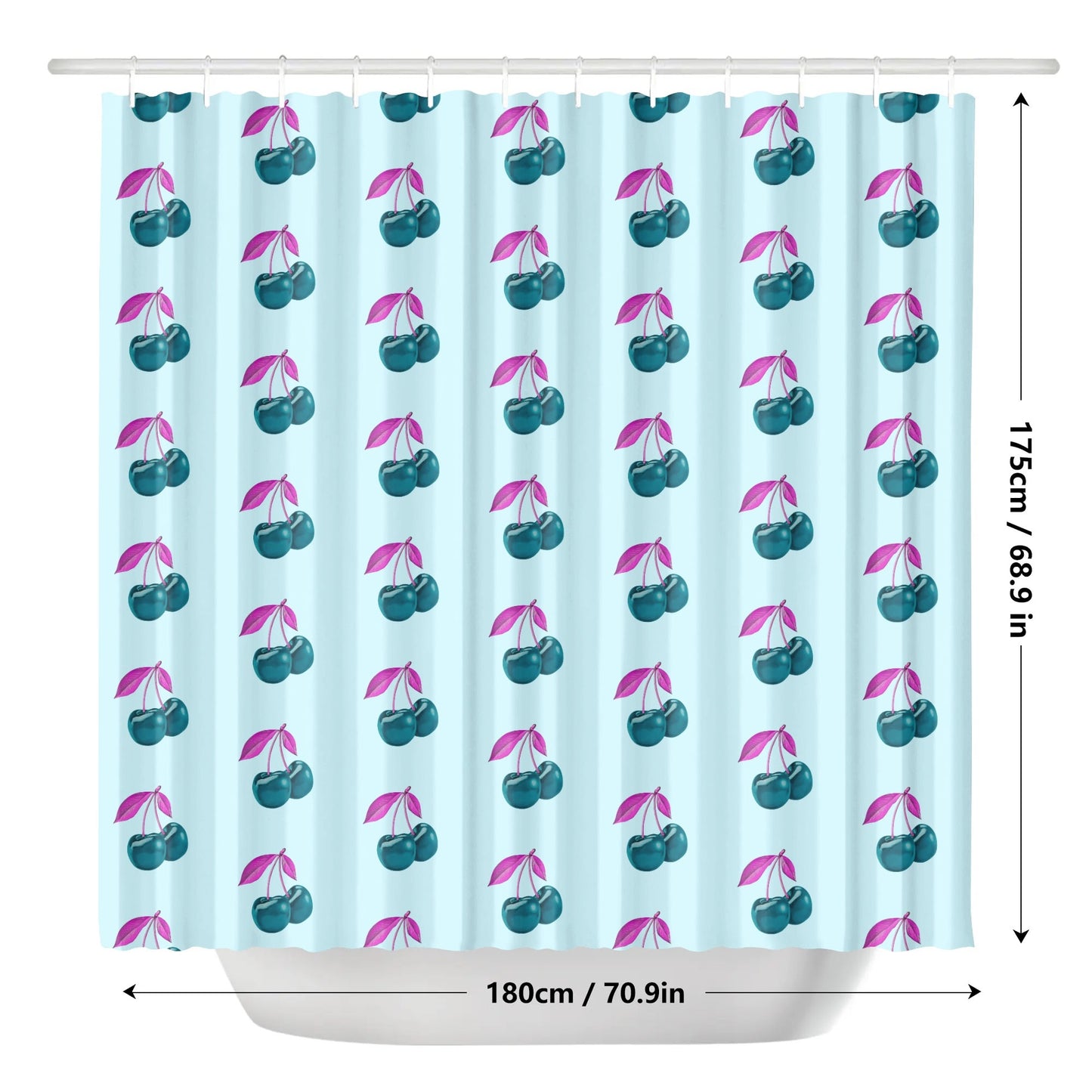 Blue Cherry© Limited Edition Pop Shower Curtain