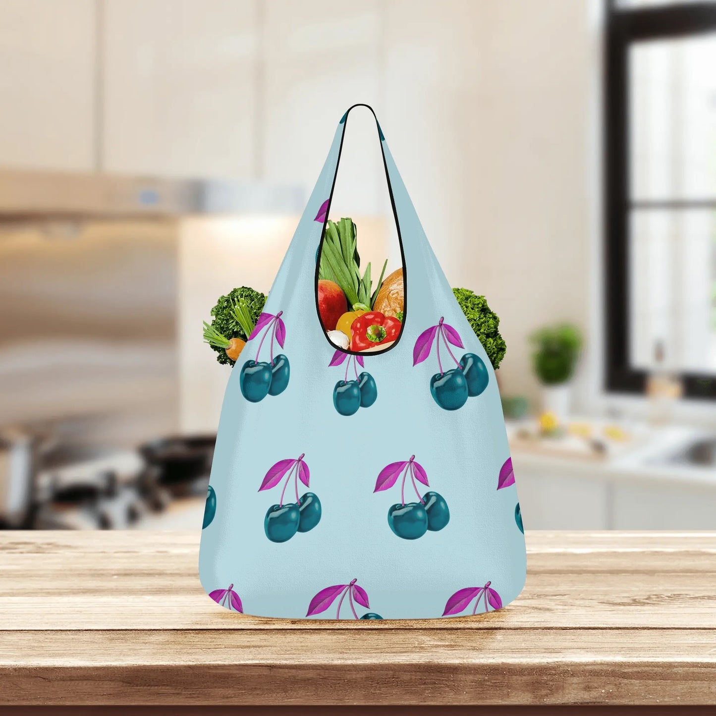 Blue Cherry© Limited Edition Pop Earth Concious 3 Pack of Grocery Bags