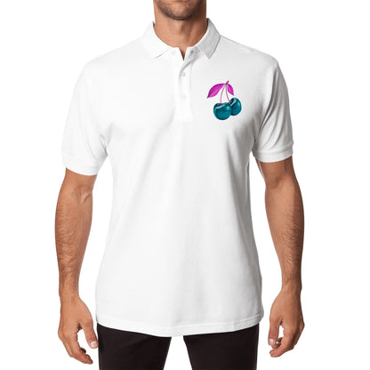 Blue Cherry© Limited Edition Pop Unisex Adult Soft Cotton Polo Shirt