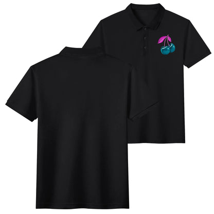 Blue Cherry© Limited Edition Pop Unisex Adult Soft Cotton Polo Shirt