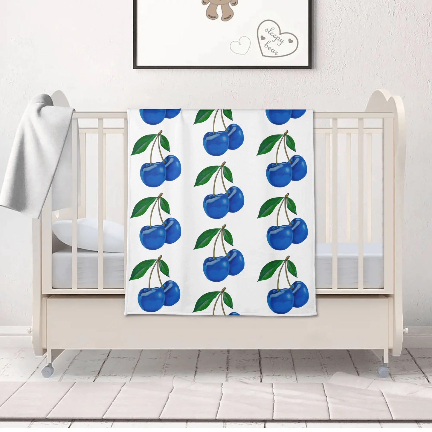 Blue Cherry© Super Soft Flannel Breathable Blanket 4 Sizes for Kids Unisex