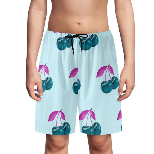 Blue Cherry© Pop Quick Dry Sport Youth Lightweight Beach Shorts