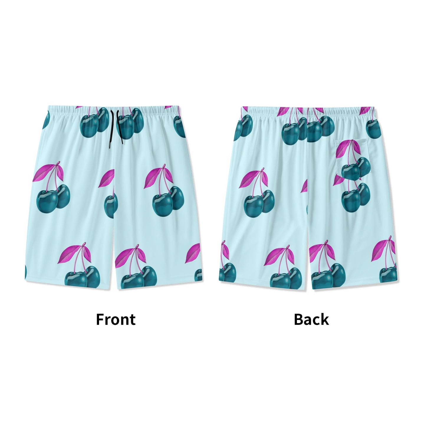 Blue Cherry© Pop Quick Dry Sport Youth Lightweight Beach Shorts