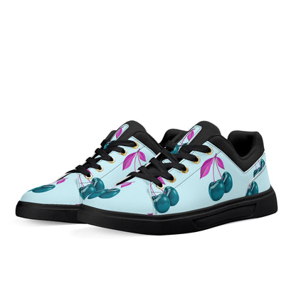 Blue Cherry© Limited Edition Pop Super Comfort Style Unisex Lightweight Brand Low Top PU Mesh Skateboard Shoes