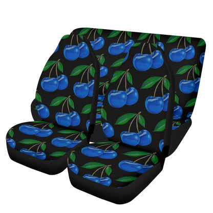 Blue Cherry© BLACK Lightweight Car Seat Cover Set (set of 4)