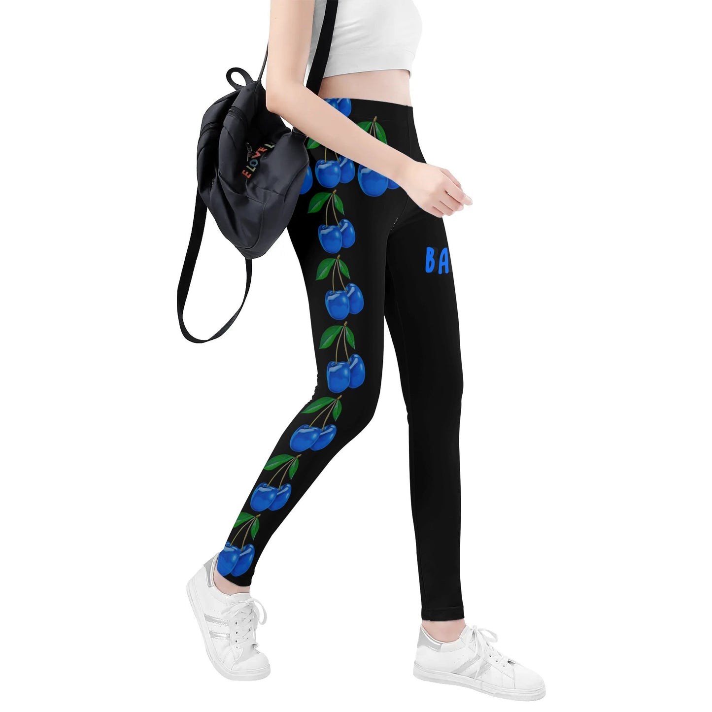 Blue Cherry© BLACK Easy Fit Sports Breathe Womens Soft Legging Yoga Pants