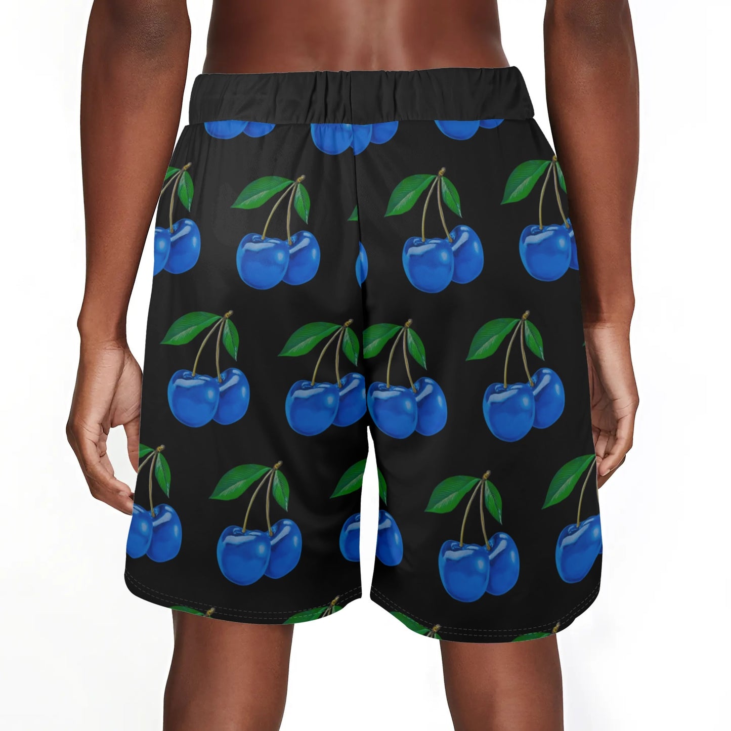 Blue Cherry© Dark Super Sport Flex Dry Mens Basketball Mesh Shorts Sea Life Swim Trunks