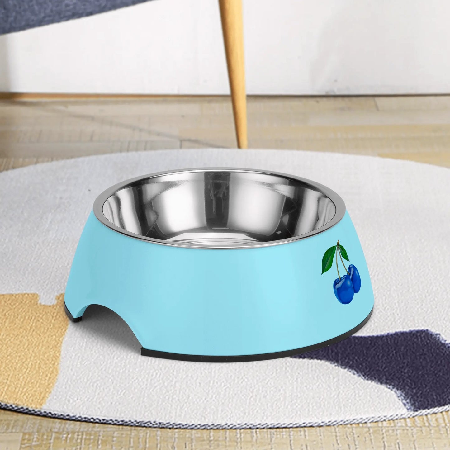 Blue Cherry© Retro Super Strong Safe Stainless Steel Dog Bowl Pet Bowl