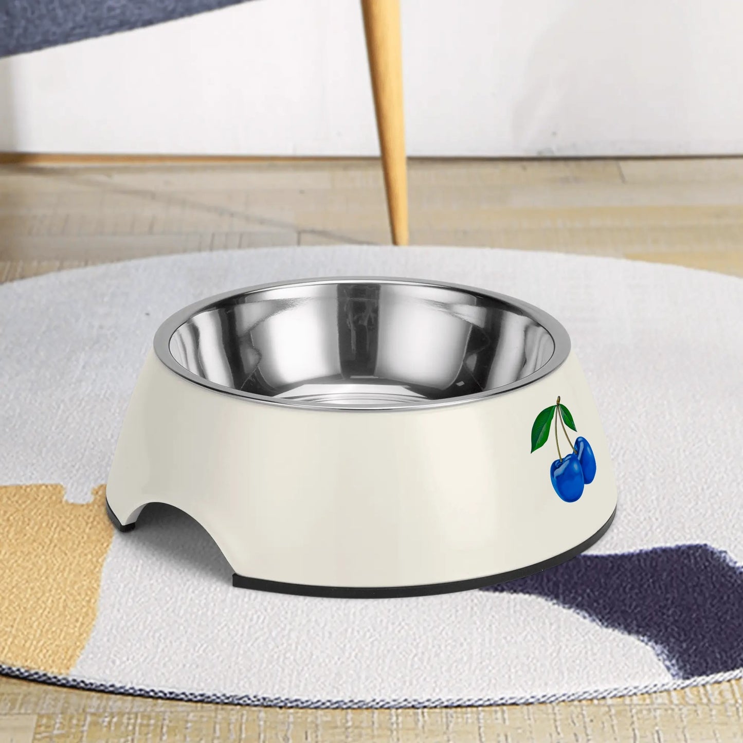 Blue Cherry© Retro Super Strong Safe Stainless Steel Dog Bowl Pet Bowl